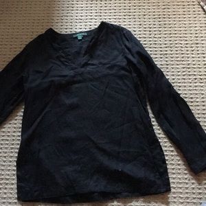 Ralph Lauren linen long sleeve top